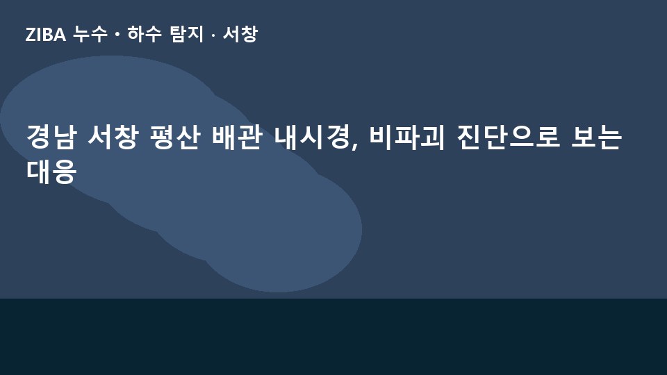 경남 서창 평산 배관 내시경, 비파괴 진단으로 보는 대응
