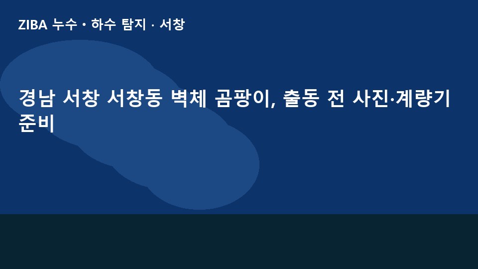 경남 서창 서창동 벽체 곰팡이, 출동 전 사진·계량기 준비